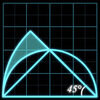 9th STAGE 02　中心角４５度の扇形と半円からなる図形の面積