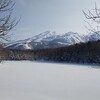 知床連山と青空