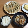 晩ご飯ログ 12/3　ご飯・白菜のあんかけ風・餃子・たまごポテトサラダ