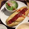 New Yorker’s Cafe のセルフサービスのケチャップの出が悪く、回りに飛び散り見た目がきたなくなった。(ｰ ｰ;) 