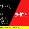 【日記】多忙と過労