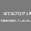 はてなブログ開設から１年、毎日更新してしまいました