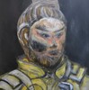水彩画（畢婆迦羅像（ひばからぞう）【八部衆】）