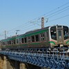 磐越西線を2両編成で走るE721系電車