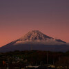 岳南富士岡駅からの夕焼け富士山