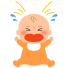 泣く赤ちゃんのフリーイラスト素材
