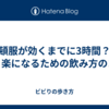 頓服が効くまでに3時間？早く楽になるための飲み方のコツ