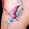 蝶 タトゥーデザイン butterfly tattoo 女性のワンポイントタトゥー