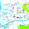 スターツ出版　OZマガジン６月号「ひとりさんぽ」MAP挿絵