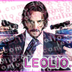 ジョンウィック（キアヌリーブス）たくさんの銃を向けられているシーン　イラスト