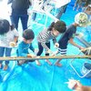 ７月講座「そうめん流し」も大盛況！