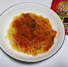 日清の汁なし担々麺が甘辛くて美味しい