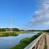 久々の川べりサイクリング