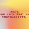 【お知らせ】 検査の結果、大腸がん（直腸癌）でした。