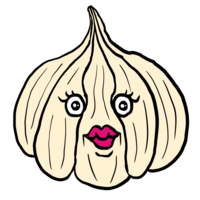 かわいいニンニク のイラスト