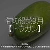 2505食目「旬の役菜 9月【トウガン】」今が旬★　美味しくて＋栄養価が高くて＋安くて＝元気にしてくれる季節の野菜を紹介
