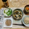 鶏団子野菜スープとイワシ味噌煮缶