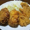 今日の晩飯　カニクリームコロッケとチキンカツを作ってみた