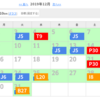 月報：１２月３２３ｋｍ。２０１９年２６４０ｋｍ。