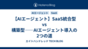【AIエージェント】SaaS統合型 vs 構築型――AIエージェント導入の2つの道