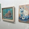 猫の油彩