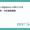 Fivetran x BigQuery x dbt によるデータ活用・分析基盤構築