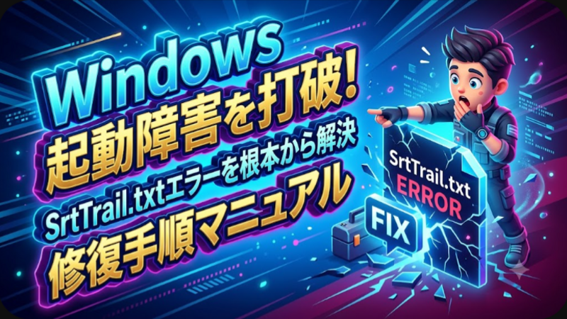 Windowsの起動障害を打破！SrtTrail.txtエラーを根本から解決する修復手順マニュアル