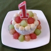 １歳のお誕生日ケーキ〜真夏のフルーツを添えて〜