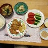 豚生姜焼き。野菜が送られてきた。