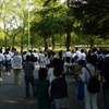 学区の環境を守る運動で朝、駿府公園のごみ拾いに行きました。2011年7月23日