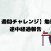 【１週間チャレンジ】勉強編：途中経過報告