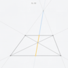 Euclidea 3.6 台形の底辺の中点の作図 解説