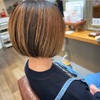 お手入れ楽チン【あごラインボブ】ハイコントラストのエイジングヘアカラーデザイン