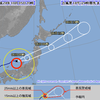 台風１８号 日本海を東に