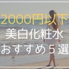 美白ケアは毎日が鉄則！！口コミの評価が良い２０００円以下のおすすめプチプラ美白化粧水５選