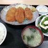 西川口の「あおき食堂」でコロッケとメンチカツ定食を食べました★