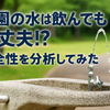 【公園の水は飲んでも大丈夫⁉】安全性を分析してみた