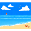 海のフリーイラスト素材