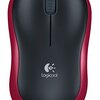 LOGICOOL ワイヤレス 光学式 3ボタン レッド M185RD