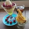 天童市新店オープン　cafe乃ノ蔵　さくらんぽパフェ＆金桃ソフトクリームをご紹介！🍑