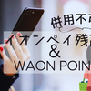 イオンペイ残高とWAON POINT併用できないのかい