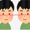 床屋さんで、左右のもみあげの長さを確認する方法