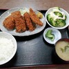 西川口の「あおき食堂」でピーマン肉詰めフライと豚肉巻きフライとアジフライ定食を食べました★