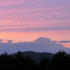 夕焼けの富士山、絶景です。