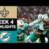 Saints vs. Dolphins | NFL Week 4 Game Highlights