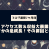 【ブログ７ヶ月目報告】アクセス数・収益がまさかの急成長！その要因とは？