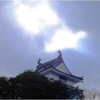 杵築城　彩雲か光芒か