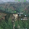 Google Earthで日本二百名山 / 毛無山 / 七面山 / 笊ヶ岳 / 上河内岳 / 大無間山