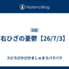 右ひざの憂鬱【26/7/3】
