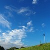 梅雨明けの青空と白い雲